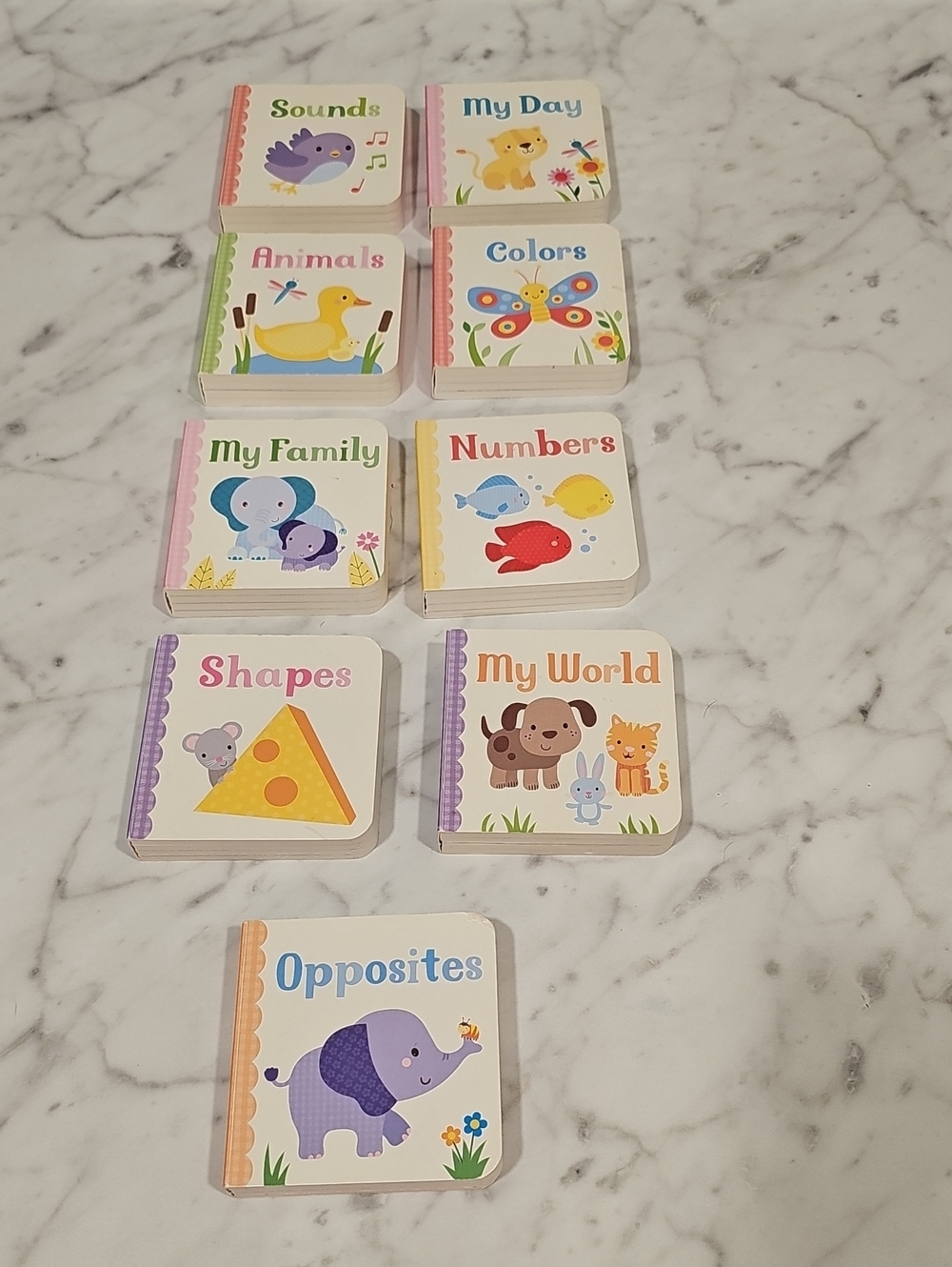 Board Book Set for Kids - Colors: Purple, Pink, Yellow, Blue, Orange, Green